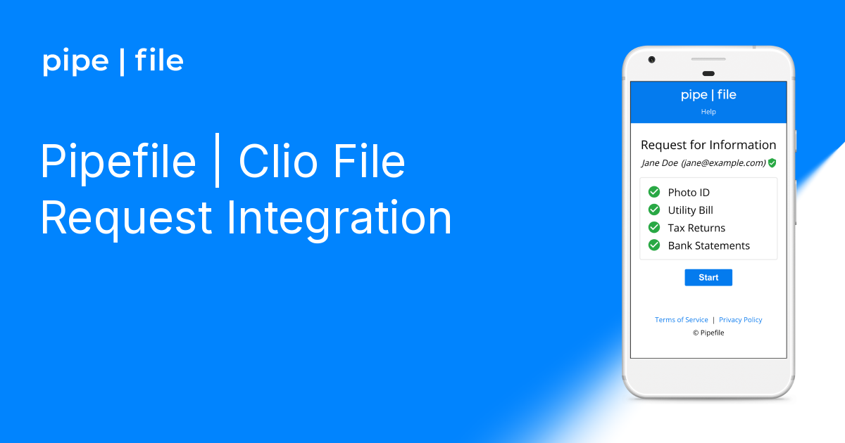 Pipefile | Clio File Request Integration