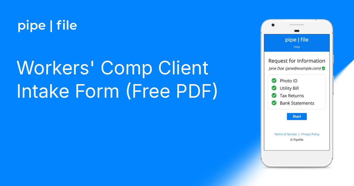 Workers' Comp Client Intake Form (Free PDF) | Pipefile